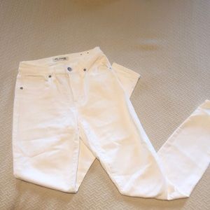 Madewell White High Waist Skinny Jeans